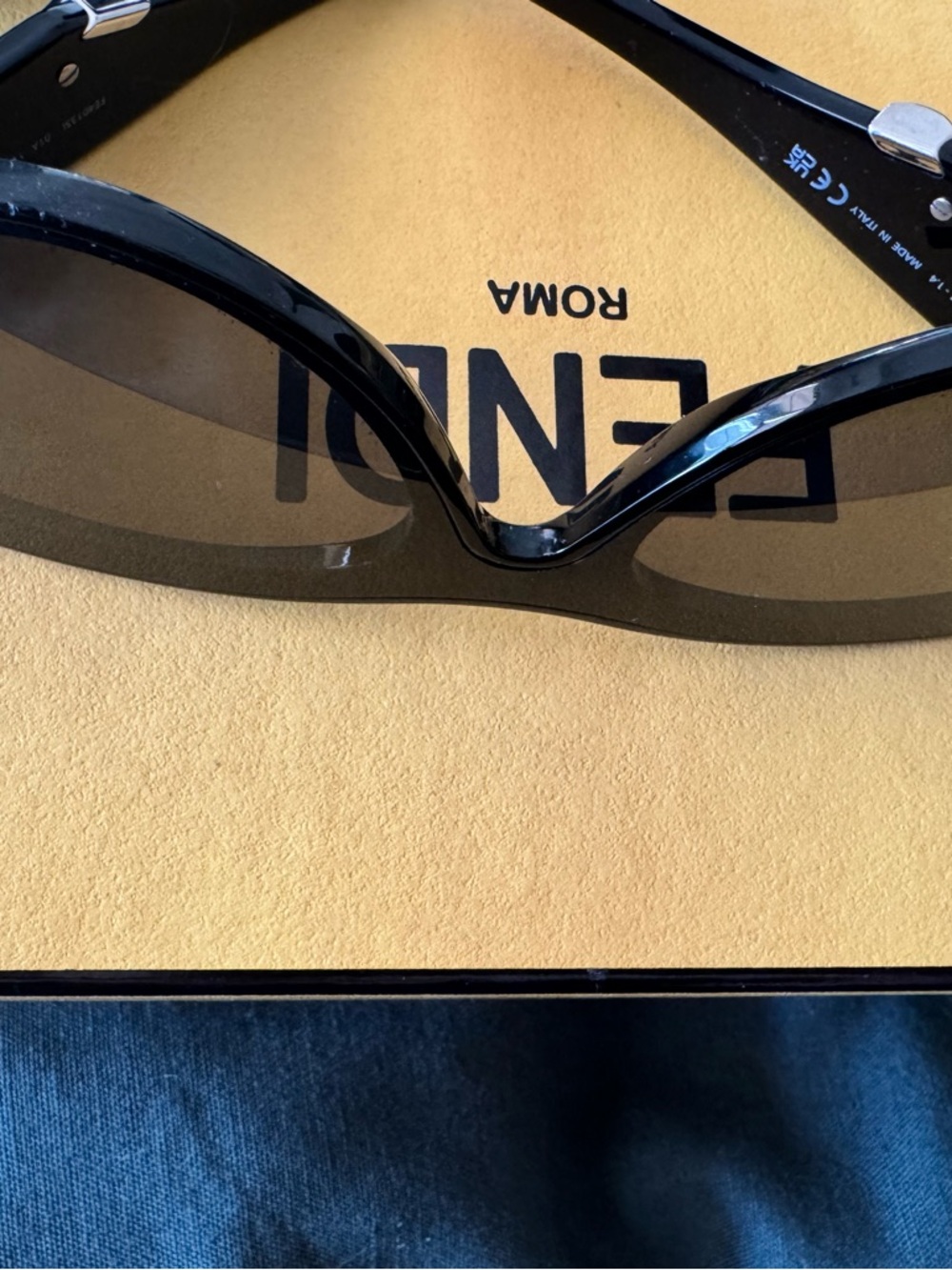 Fendi Black Cat-Eye Sunglasses with Silver Accents - Picture 8 of 14